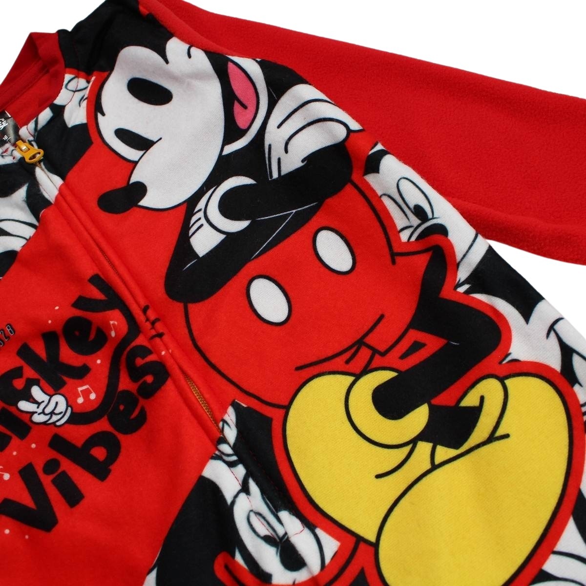 Combinaison Mickey - 4/5A Garçon - Enfant - Rouge - 100 % Polyester - 190 gsm Polaire - TrendyFlair