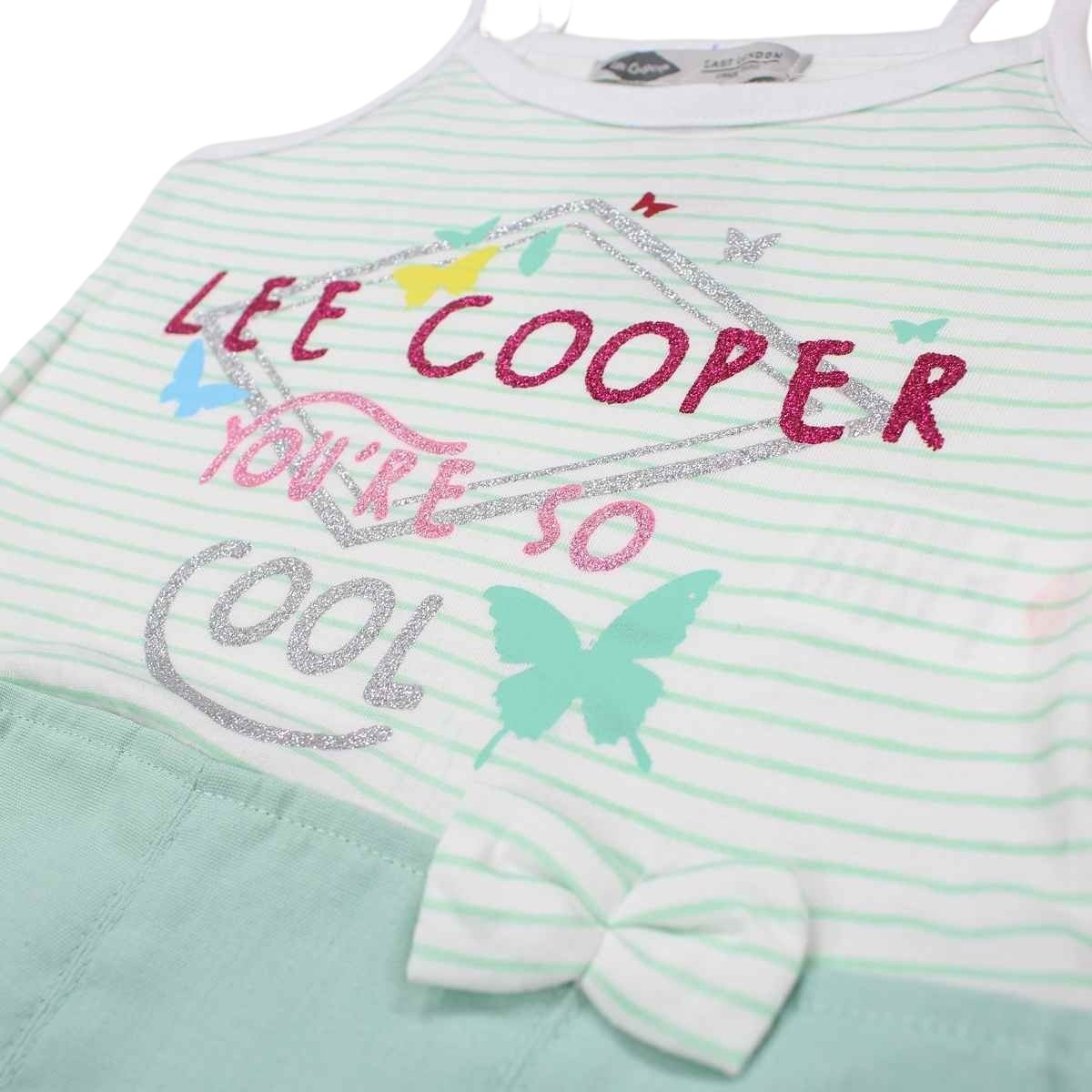 Robe Lee Cooper - 4A Fille - Enfant - Vert - 100 % Coton - 160 GSM - popeline - TrendyFlair