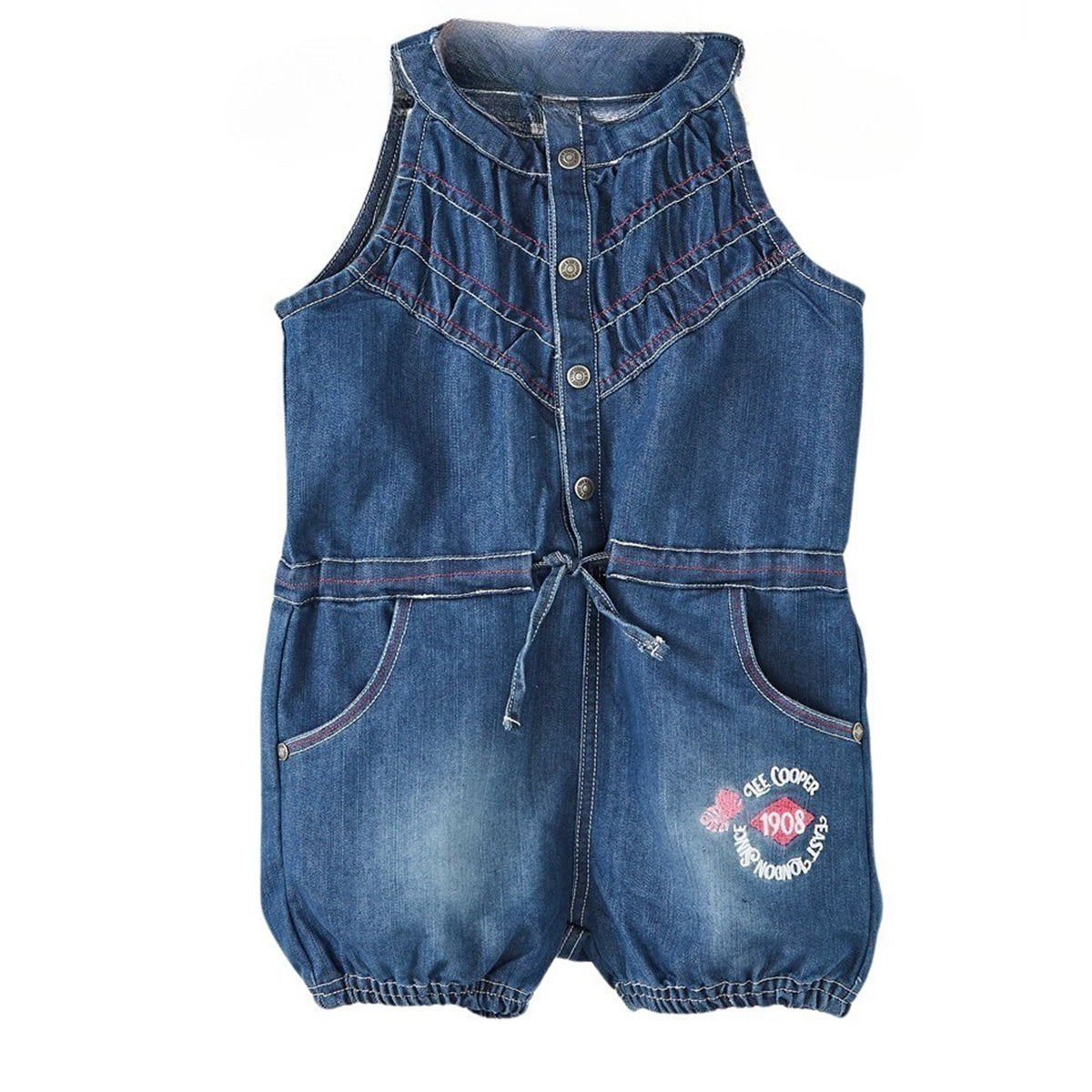 Combishort Lee Cooper - 4A Fille - Enfant - Marine - 95% Coton et 5% Élasthanne - TrendyFlair