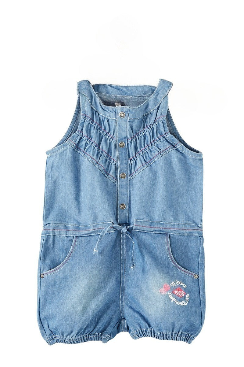 Combishort Lee Cooper - 4A Fille - Enfant - Bleu - 95% Coton et 5% Élasthanne - TrendyFlair