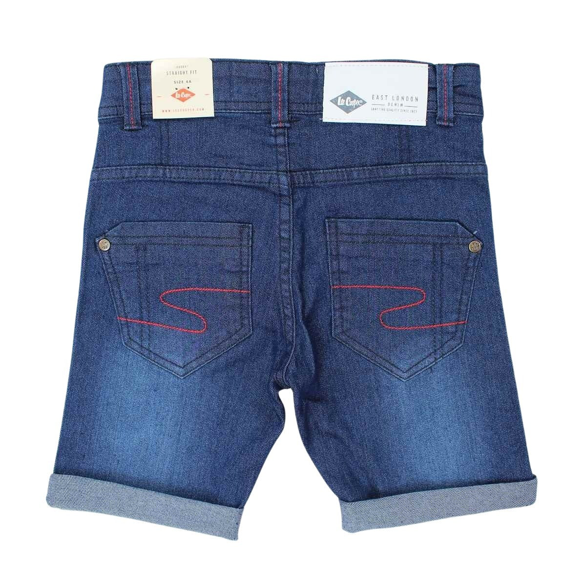 Bermuda Lee Cooper - 4A Garçon - Enfant - Marine - 98 % Coton - 2 % Élasthanne - TrendyFlair