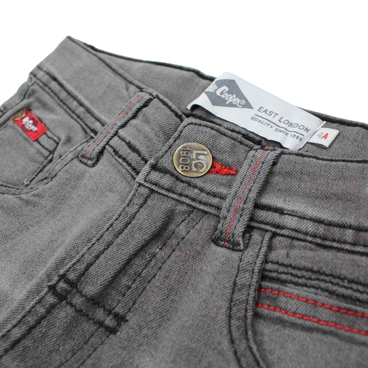 Bermuda Lee Cooper - 4A Garçon - Enfant - Gris - 70% Coton, 18% Polyester, 10% viscose et 2% Élasthanne - TrendyFlair
