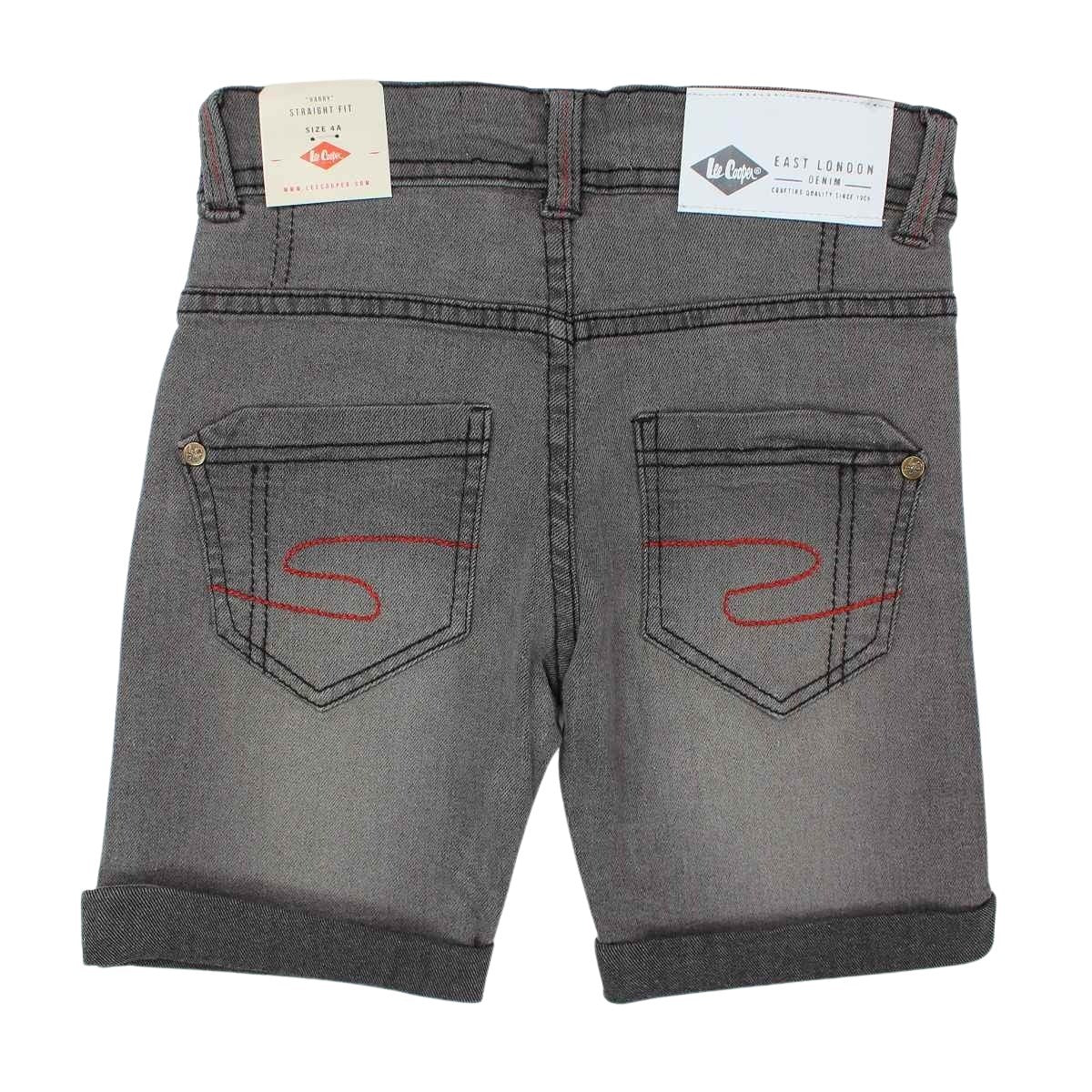Bermuda Lee Cooper - 4A Garçon - Enfant - Gris - 70% Coton, 18% Polyester, 10% viscose et 2% Élasthanne - TrendyFlair