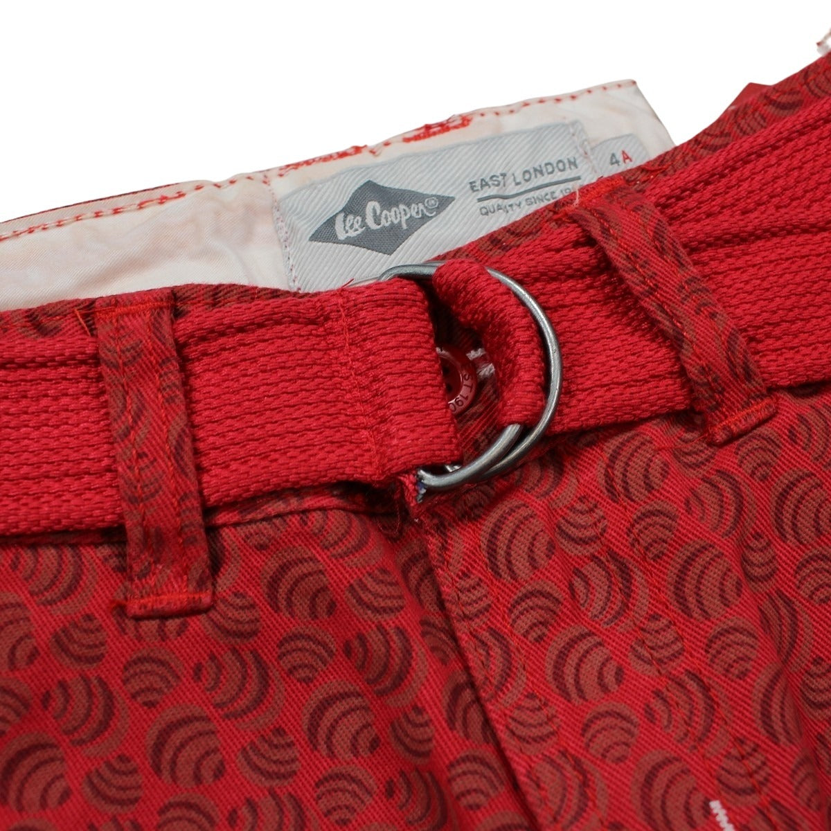 Bermuda Lee Cooper - 6A Garçon - Enfant - Rouge - 100% Coton Twill - TrendyFlair