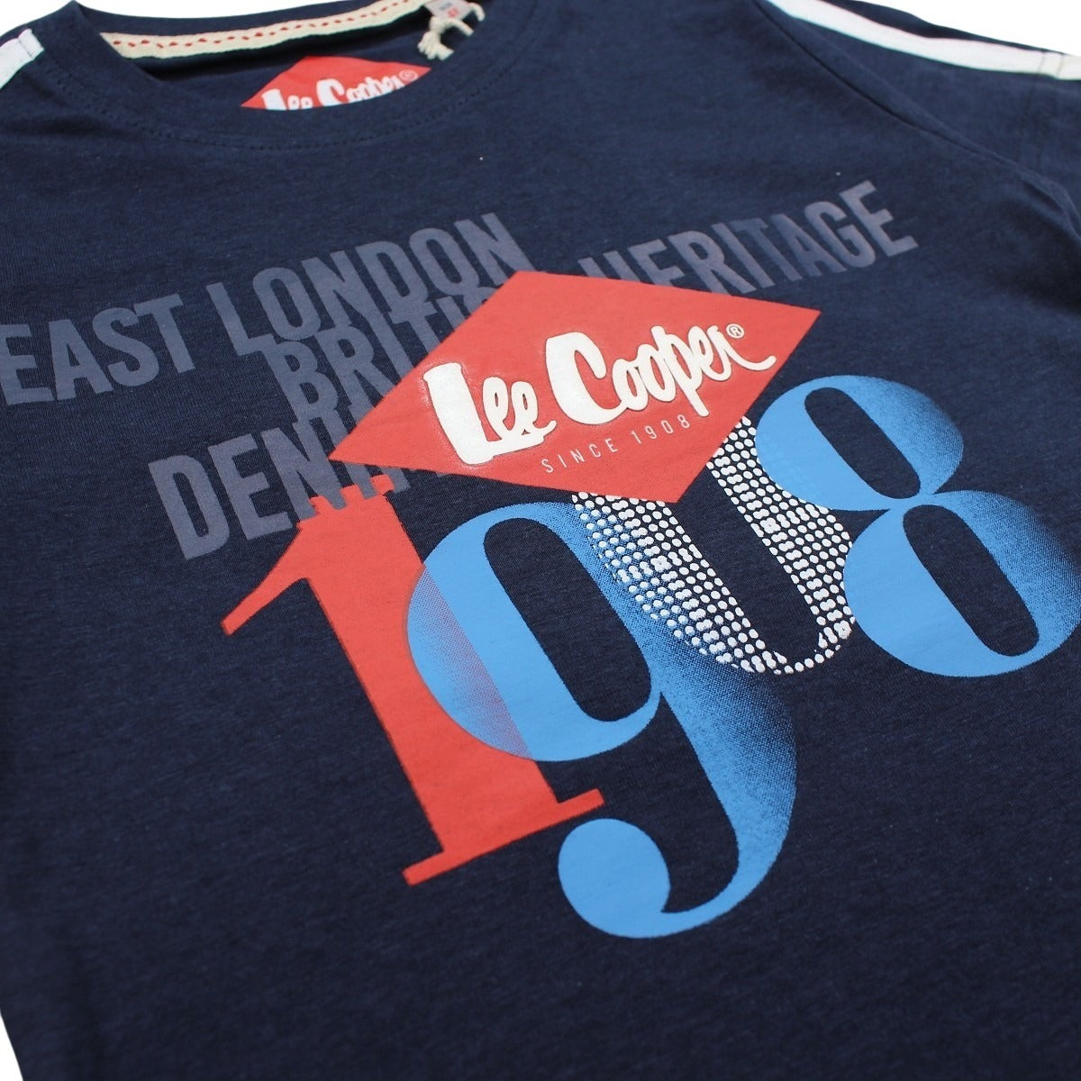 T-Shirt Lee Cooper - 4A Garçon - Enfant - Marine - 100 % Coton - 160 gsm - TrendyFlair