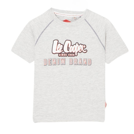 T-Shirt Lee Cooper - 4A Garçon - Enfant - Gris - 100% Coton - TrendyFlair