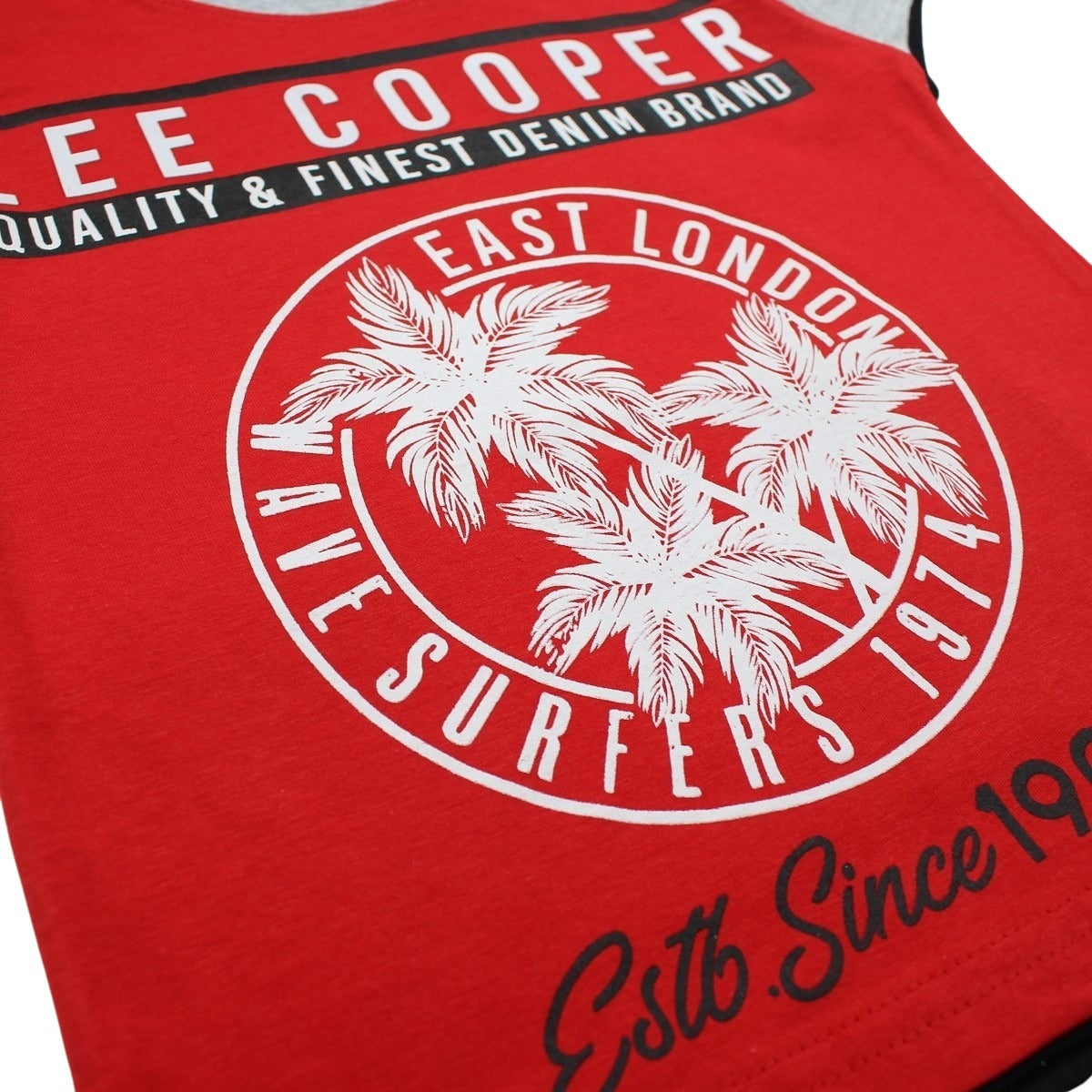T-Shirt Lee Cooper - 4A Garçon - Enfant - Rouge - 100 % Coton - 160 gsm - TrendyFlair