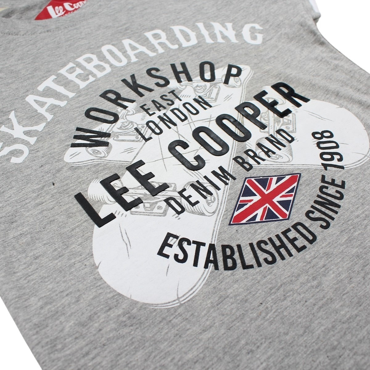 T-Shirt Lee Cooper - 4A Garçon - Enfant - Gris - 90 % Coton - 10 % viscose - TrendyFlair