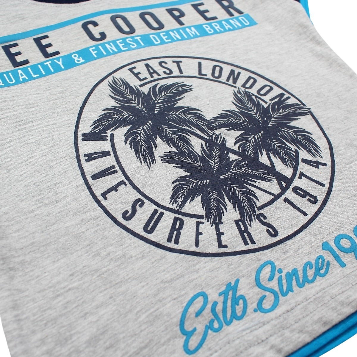 T-Shirt Lee Cooper - 4A Garçon - Enfant - Gris - 95 % Coton - 5 % viscose - TrendyFlair