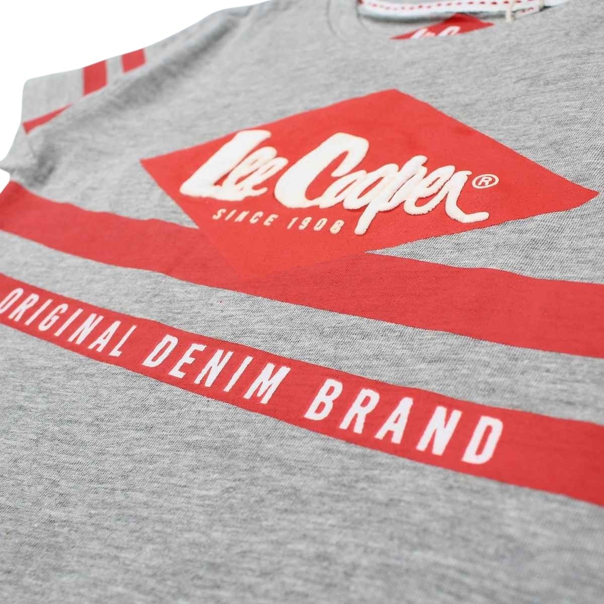 T-Shirt Lee Cooper - 4A Garçon - Enfant - Gris - 90 % Coton - 10 % viscose - TrendyFlair
