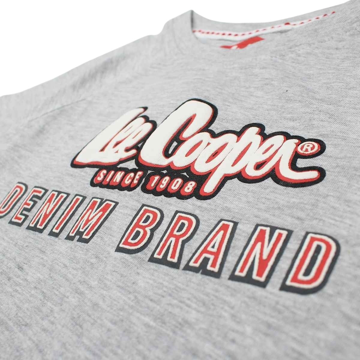 T-Shirt Lee Cooper - 6A Garçon - Enfant - Gris - 100 % Coton - 150 GSM - TrendyFlair