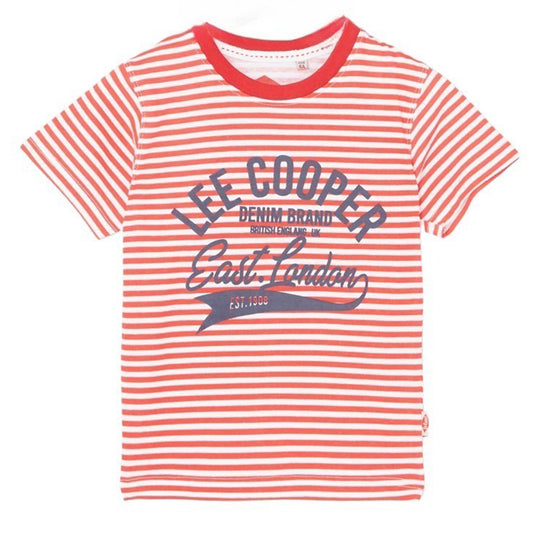 T-Shirt Lee Cooper - 4A Garçon - Enfant - Rouge - 100% Coton - TrendyFlair