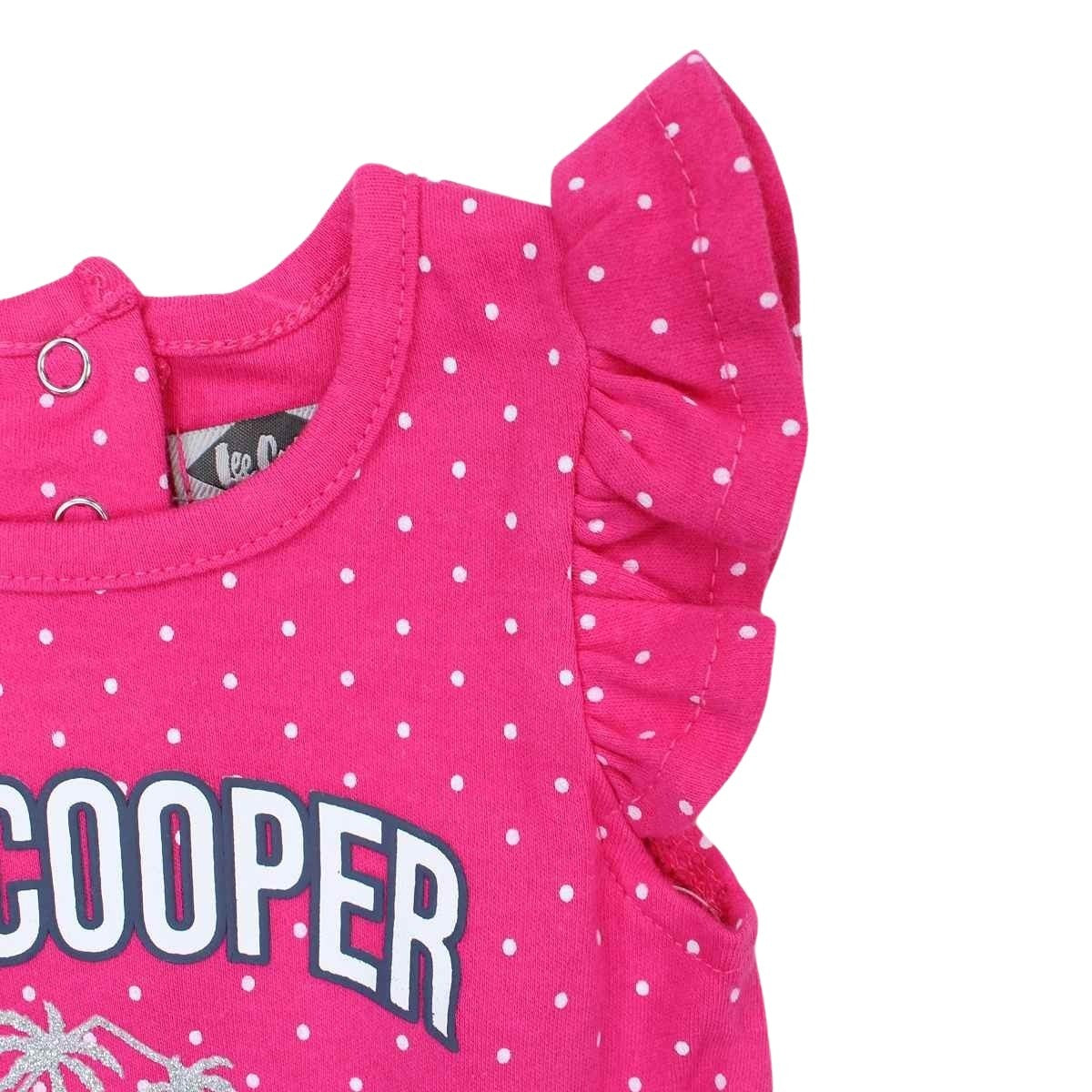 Combishort Lee Cooper - 1M Bébé Fille - Enfant - Rose - 100 % Coton - Interlock 180 g/m² - TrendyFlair