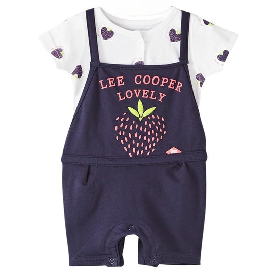 Ensemble bebe Lee Cooper - 6M Bébé Fille - Enfant - Marine - 100% Coton - TrendyFlair