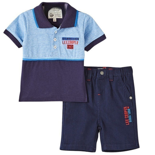 Ensemble bebe Lee Cooper - 12M Bébé Garçon - Enfant - Marine - 100% Coton - TrendyFlair