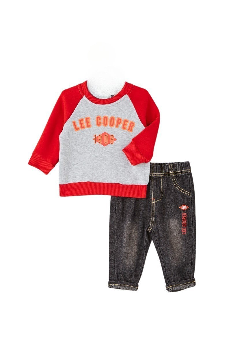 Ensemble bebe Lee Cooper - 3M Bébé Garçon - Enfant - Rouge - 100% Polyester - TrendyFlair
