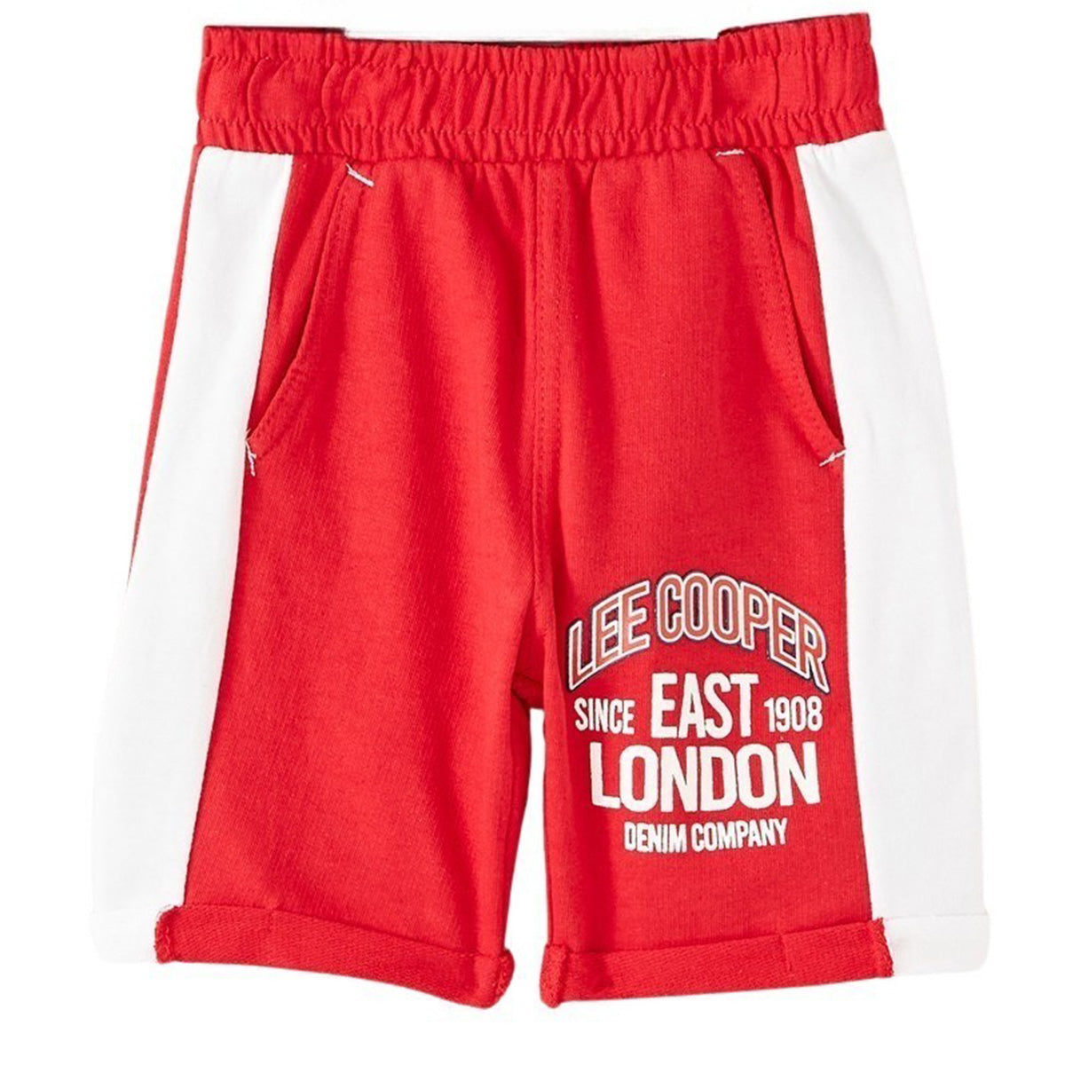 Bermuda Lee Cooper - 4A Garçon - Enfant - Rouge - 95% Coton et 5% Élasthanne - TrendyFlair