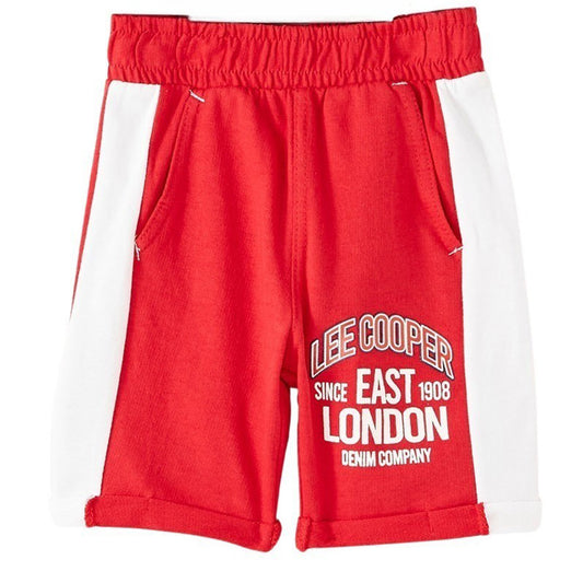 Bermuda Lee Cooper - 4A Garçon - Enfant - Rouge - 95% Coton et 5% Élasthanne - TrendyFlair