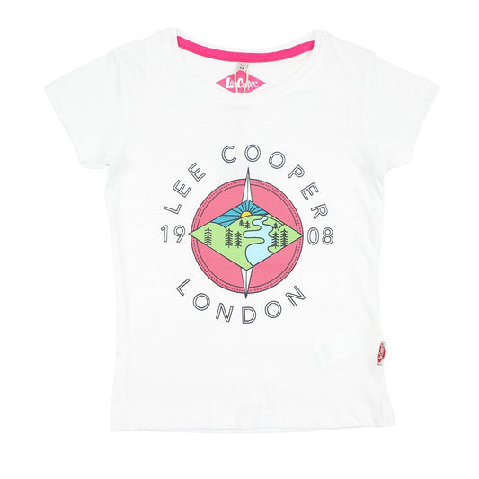 T-Shirt Lee Cooper - 6A Fille - Enfant - Blanc - 100% Coton - TrendyFlair
