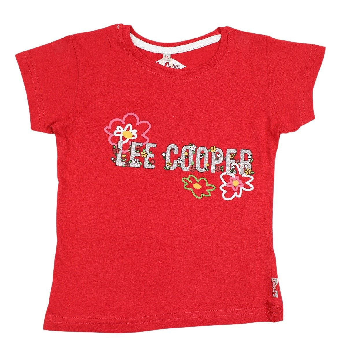 T-Shirt Lee Cooper - 6A Fille - Enfant - Rouge - 100% Coton - TrendyFlair