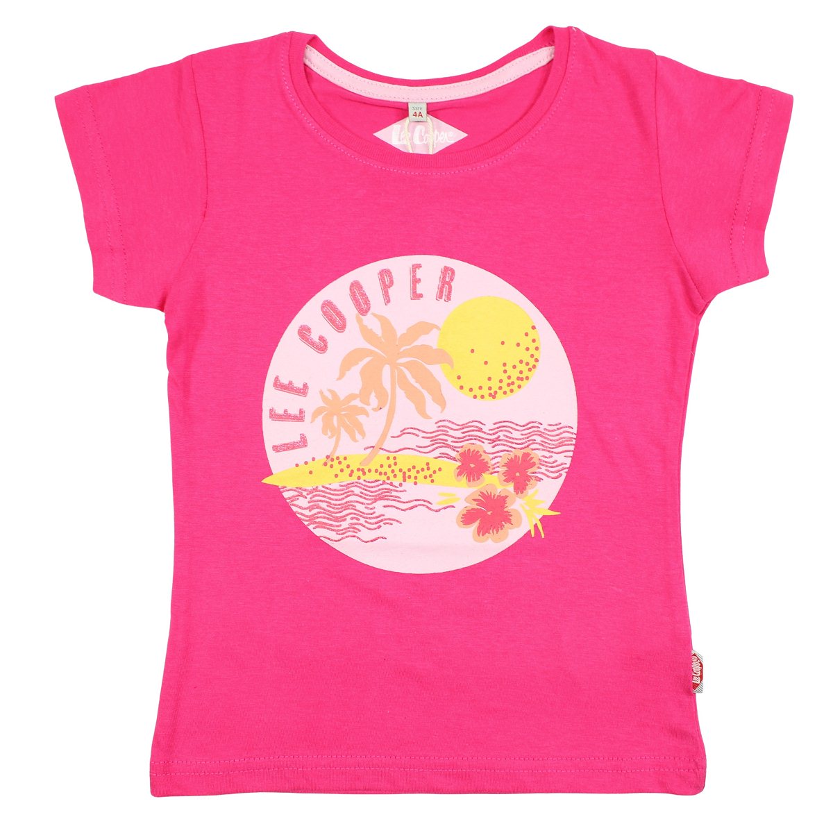 T-Shirt Lee Cooper - 6A Fille - Enfant - Fushia - 100% Coton - TrendyFlair