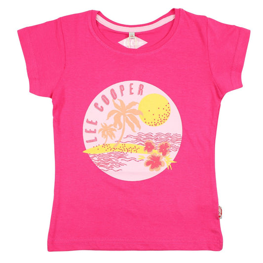 T-Shirt Lee Cooper - 6A Fille - Enfant - Fushia - 100% Coton - TrendyFlair