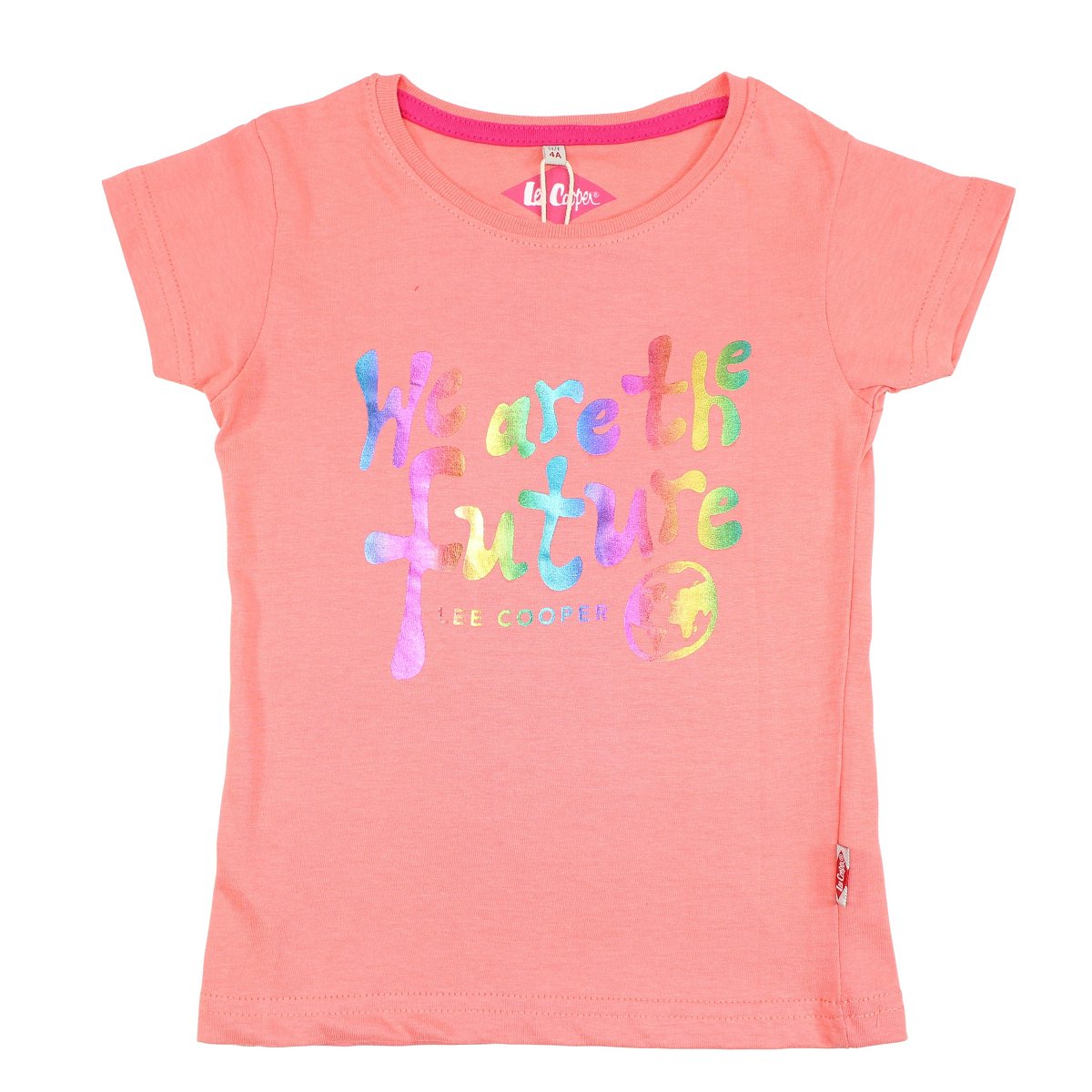 T-Shirt Lee Cooper - 4A Fille - Enfant - Corail - 100% Coton - TrendyFlair