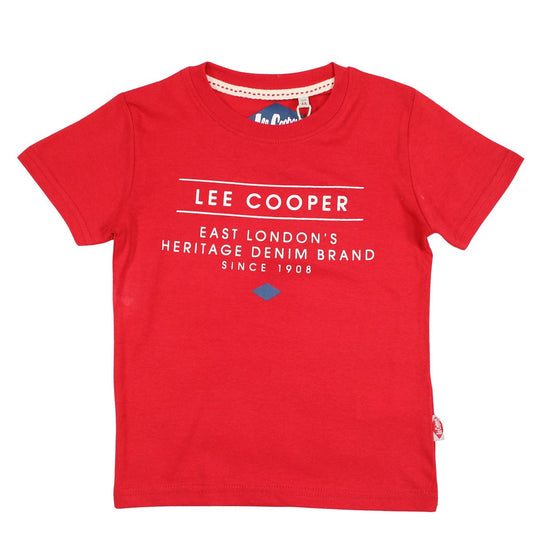 T-Shirt Lee Cooper - 6A Garçon - Enfant - Rouge - 100% Coton - TrendyFlair