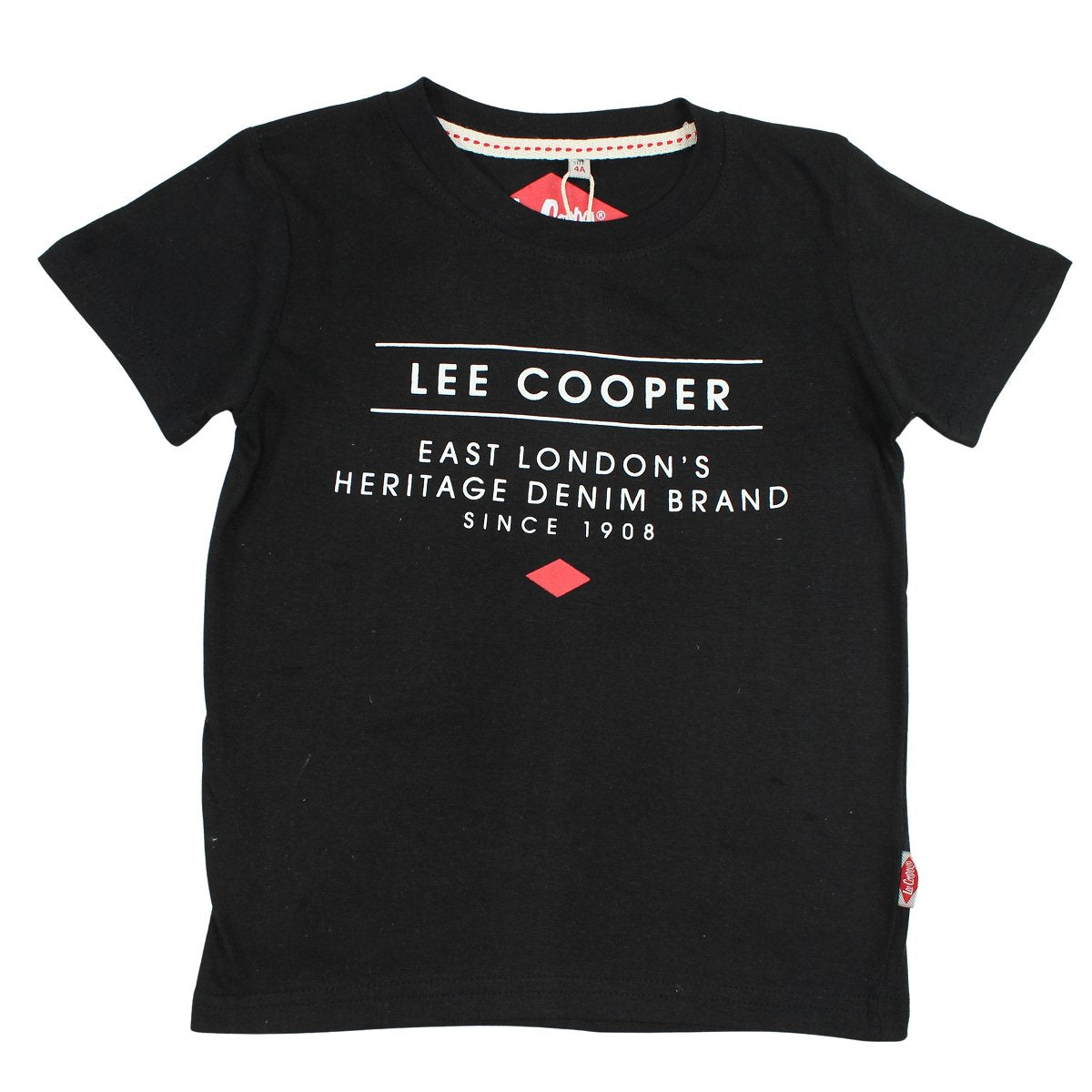 T-Shirt Lee Cooper - 6A Garçon - Enfant - Noir - 100% Coton - TrendyFlair
