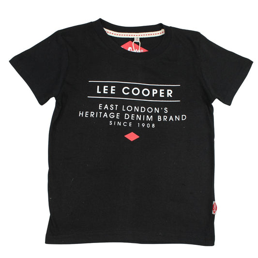 T-Shirt Lee Cooper - 6A Garçon - Enfant - Noir - 100% Coton - TrendyFlair