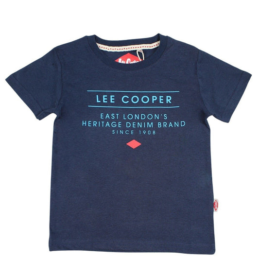 T-Shirt Lee Cooper - 6A Garçon - Enfant - Marine - 100% Coton - TrendyFlair