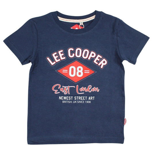 T-Shirt Lee Cooper - 6A Garçon - Enfant - Marine - 100% Coton - TrendyFlair