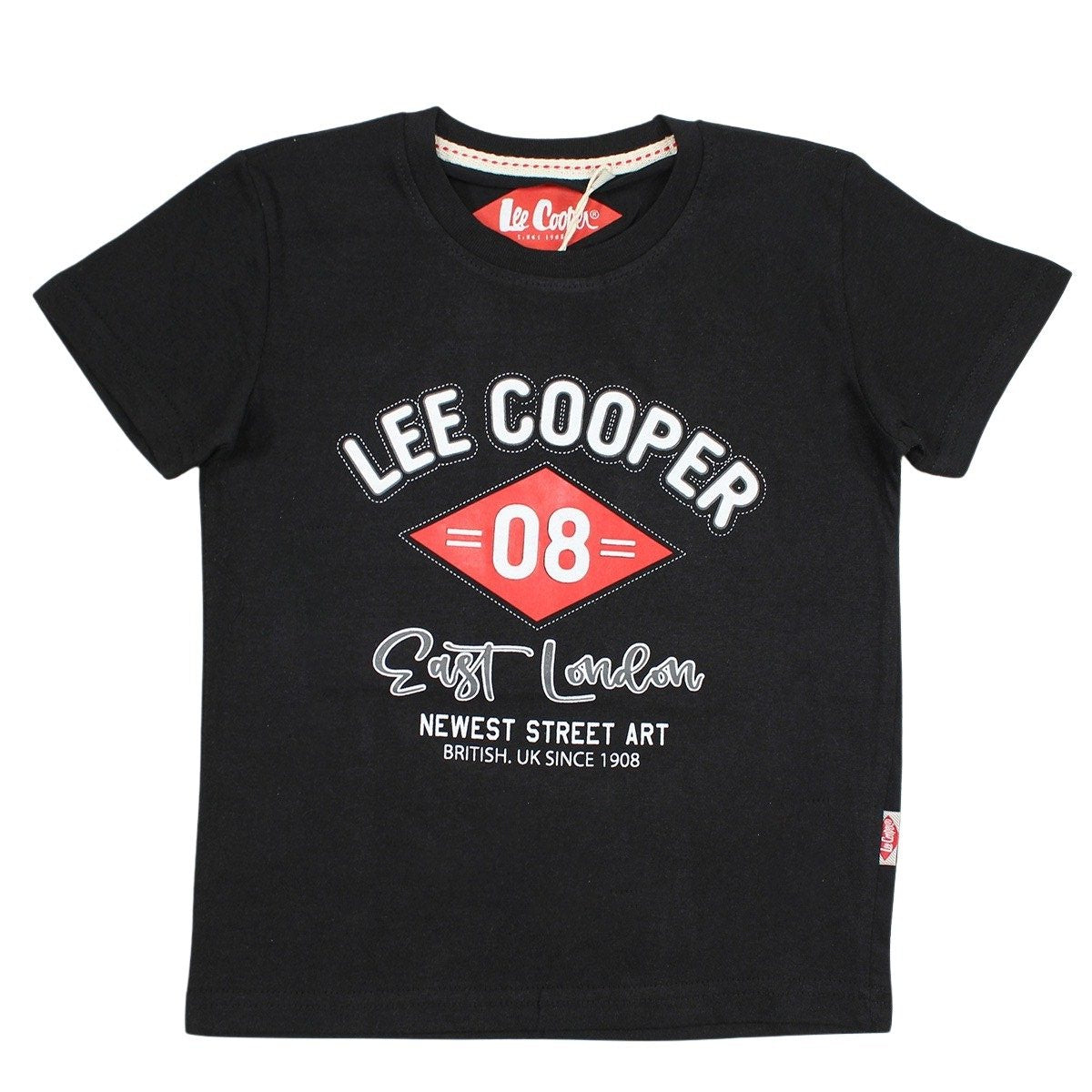 T-Shirt Lee Cooper - 6A Garçon - Enfant - Noir - 100% Coton - TrendyFlair