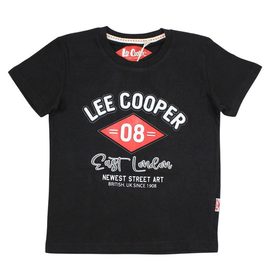 T-Shirt Lee Cooper - 6A Garçon - Enfant - Noir - 100% Coton - TrendyFlair