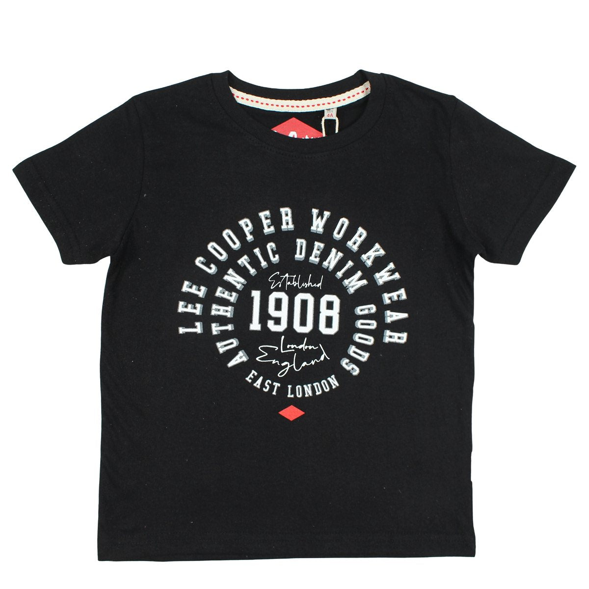 T-Shirt Lee Cooper - 6A Garçon - Enfant - Noir - 100% Coton - TrendyFlair