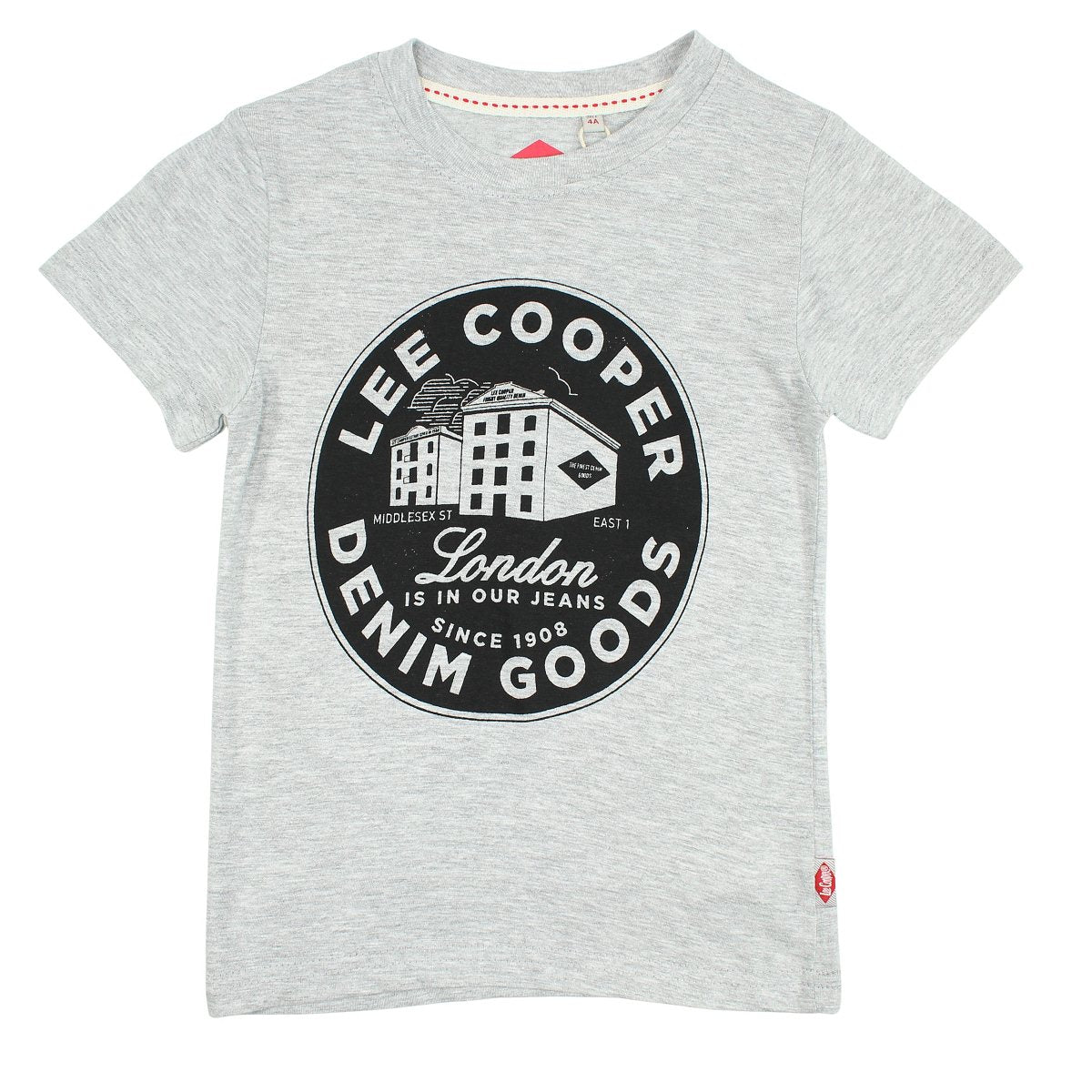 T-Shirt Lee Cooper - 6A Garçon - Enfant - Gris - 100% Coton - TrendyFlair