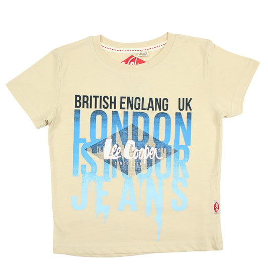 T-Shirt Lee Cooper - 6A Garçon - Enfant - Beige - 100% Coton - TrendyFlair
