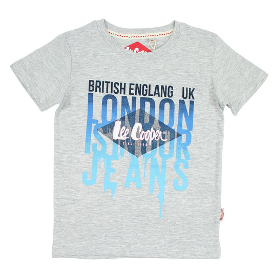 T-Shirt Lee Cooper - 6A Garçon - Enfant - Gris - 100% Coton - TrendyFlair