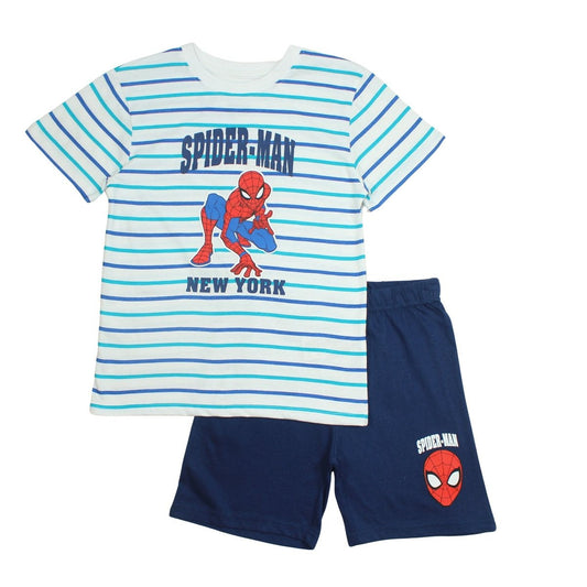 Ensemble Spiderman - 2A Garçon - Enfant - Bleu - 100% Coton - 160 GSM SJ - TrendyFlair