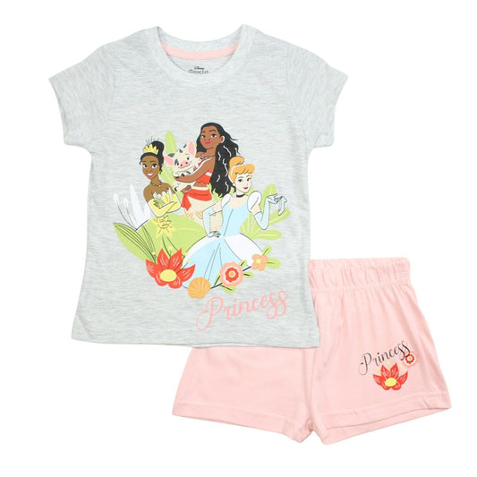 Ensemble Princesse - 3A Fille - Enfant - Rose - 100% Coton, 160 GSM SJ;GREY MELANGE:93% Coton 7%Polyester - TrendyFlair