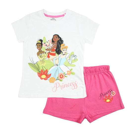 Ensemble Princesse - 3A Fille - Enfant - Fushia - 100% Coton, 160 GSM SJ;GREY MELANGE:93% Coton 7%Polyester - TrendyFlair