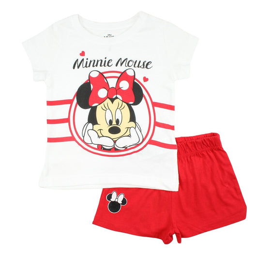 Ensemble Minnie - 3A Fille - Enfant - Rouge - 100% Coton - 160 GSM - TrendyFlair
