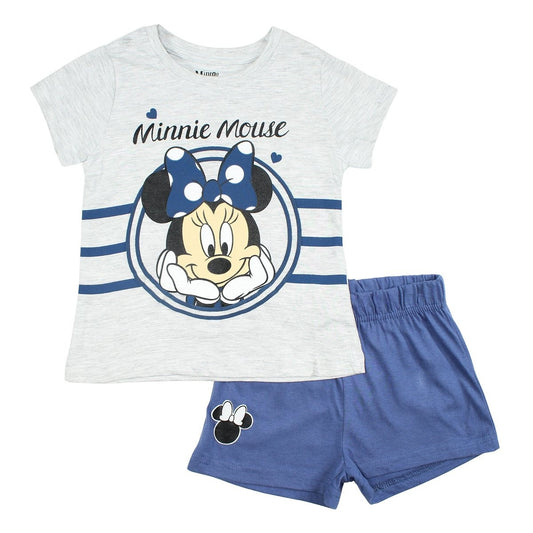 Ensemble Minnie - 3A Fille - Enfant - Bleu - 100% Coton - 160 GSM - TrendyFlair