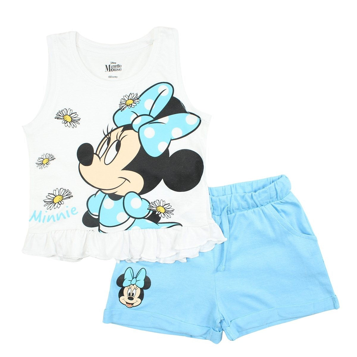 Ensemble Minnie - 3A Fille - Enfant - Bleu - 100% Coton - 160 GSM - TrendyFlair