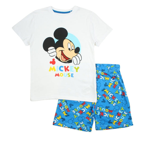 Ensemble Mickey - 3A Garçon - Enfant - Blanc - 100% Coton 160 GSM SJ, MELANGE: 93%Coton, 7%Polyester. - TrendyFlair