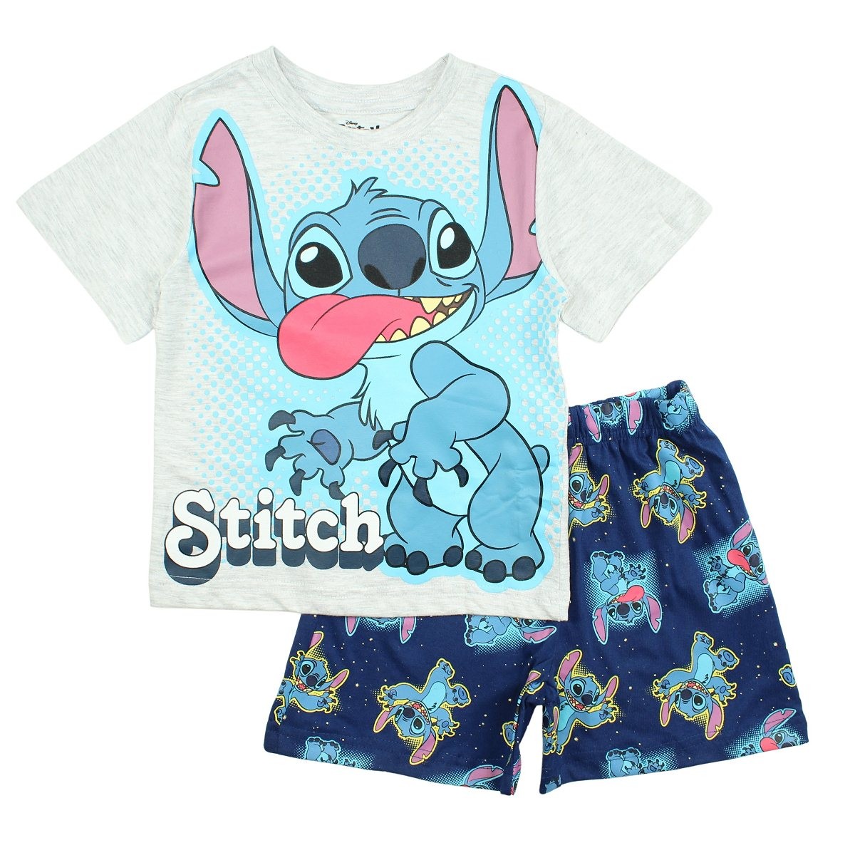Ensemble Lilo et Stitch - 3A Garçon - Enfant - Gris - 100% Coton - 160 GSM SJ - TrendyFlair