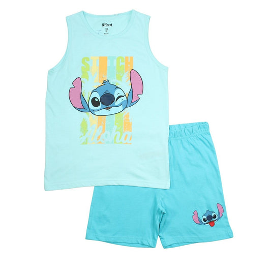 Ensemble Lilo et Stitch - 3A Garçon - Enfant - Bleu - 100% Coton - 160 GSM SJ - TrendyFlair
