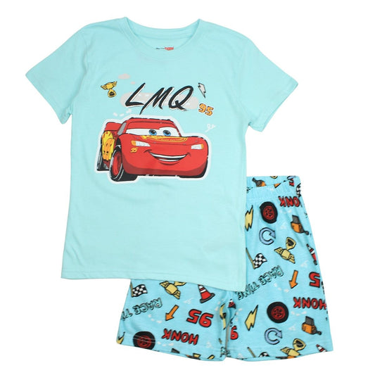 Ensemble sur cintre Cars - 3A Garçon - Enfant - Bleu - 100% Coton 160 GSM SJ, MELANGE: 93%Coton, 7%Polyester. - TrendyFlair