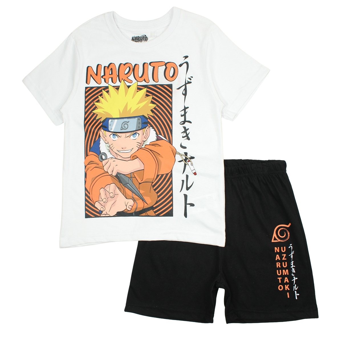Ensemble Naruto - 6A Garçon - Enfant - Blanc - 100% Coton - TrendyFlair