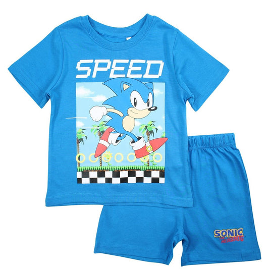 Ensemble Sonic - 2A Garçon - Enfant - Bleu - 100% Coton - TrendyFlair